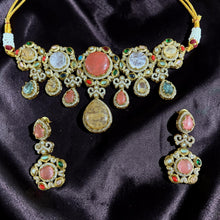 Gulnaar Pastel Kundan Necklace Set