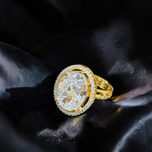 Oval Halo Statement Ring