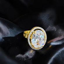 Oval Halo Statement Ring