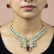 Ruby Mayura Royale Necklace Set