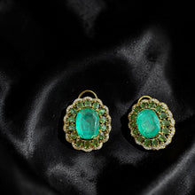 Rajsi Emerald Ruby Statement Stud Earrings