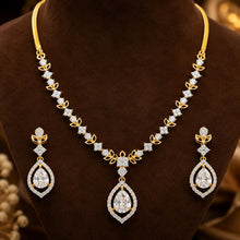 Elysian Floral American Diamond Necklace Set