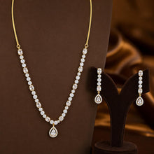 Royal Teardrop CZ Necklace Set