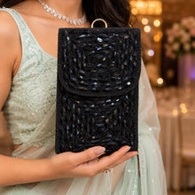 Midnight Mosaic Crystal Clutch