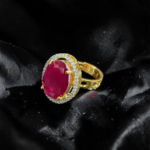 Oval Halo Statement Ring