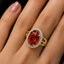 Oval Halo Statement Ring