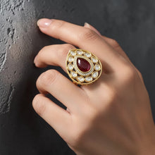 Ruby Royale Kundan Ring