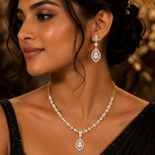 Elysian Floral American Diamond Necklace Set