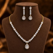 Royal Teardrop CZ Necklace Set