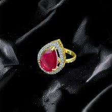 Teardrop Halo Statement Ring