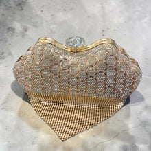 Golden Heart Crystal Clutch