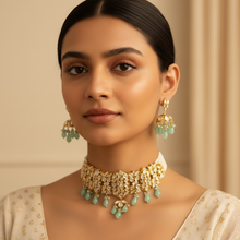 Mint Meher Kundan Choker Set