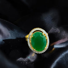 Oval Halo Statement Ring