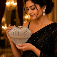 Golden Heart Crystal Clutch