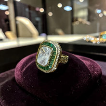Ruby Halo Crystal Luxe Ring