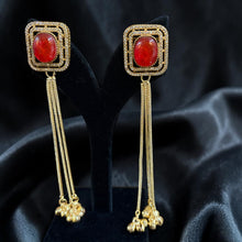 Aqua Majesty Tassel Earrings