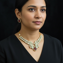 Ruby Mayura Royale Necklace Set