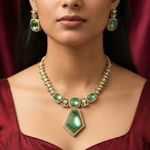 Emerald Rajwada Necklace Set