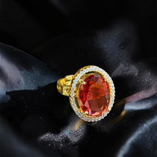 Oval Halo Statement Ring