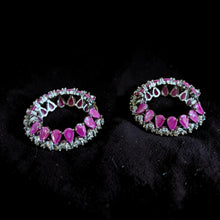 Navratna Twilight Hoop Earrings