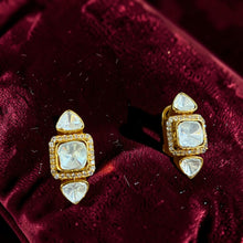 Ivory Polki Luxe Stud Earrings
