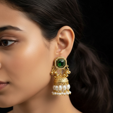 Ruby Pearl Royale Jhumkas
