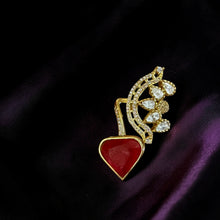 Crimson Cascade Statement Ring