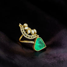 Crimson Cascade Statement Ring