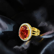 Oval Halo Statement Ring