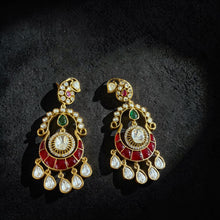Rajsi Crimson Arc Polki Chandeliers