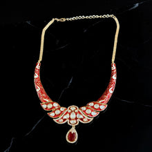 Ruby Royale Enamel Necklace Set