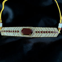 Ruby Royale Geometric Choker Set