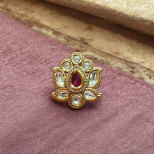 Floral Kundan & Ruby Statement Ring