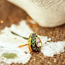 Exquisite Kundan & Emerald Statement Ring