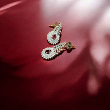 American Diamond and Ruby Necklace Set