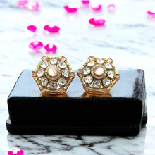 Hexagonal Kundan Polki Earrings