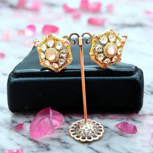 Hexagonal Kundan Polki Earrings