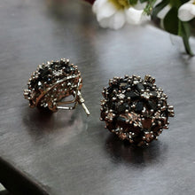 Midnight Elegance Black Crystal Earrings