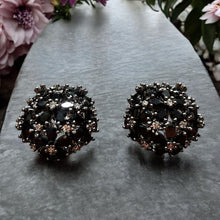 Midnight Elegance Black Crystal Earrings