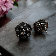 Midnight Elegance Black Crystal Earrings
