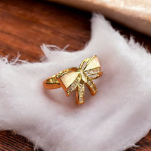 Elegant Gold Plated Bow Ring