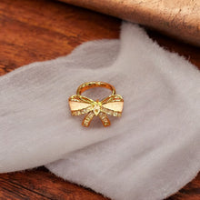 Elegant Gold Plated Bow Ring