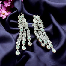 Emerald Blossom Cascading Earrings