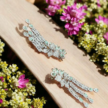 Emerald Blossom Cascading Earrings