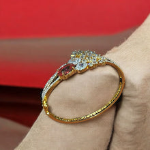 American Diamond and Ruby Studded Designer Bracelet