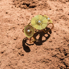 Floral Pearl Elegance Cuff Bracelet