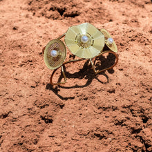 Floral Pearl Elegance Cuff Bracelet