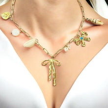 Boho Chic Gold Plated Charm Necklace