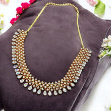 Gold-Toned Zircon Cascade Necklace Set