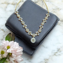Gold-Plated Floral CZ Necklace Set